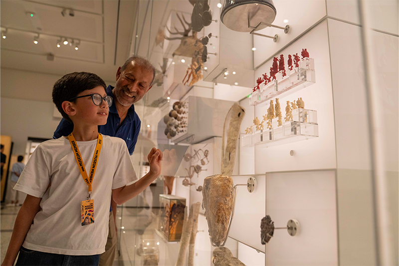 Grandson and grandfather enjoying a day at the Museum with a Mini Museum Membership